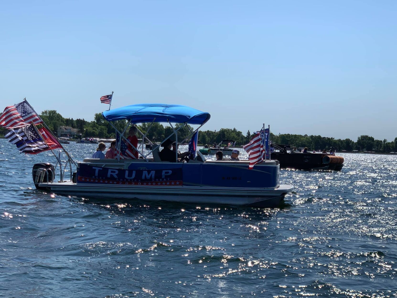 Pontoon was part of the Pro-America Parade